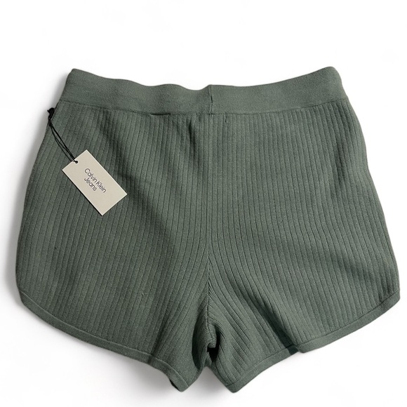 Calvin Klein Jeans Women's Ribbed-Knit Drawstring Shorts, Size L, NWT - Picture 3 of 7